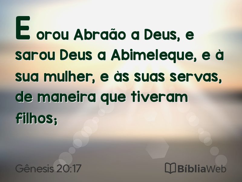 Gênesis 20:17 em imagem para compartilhar