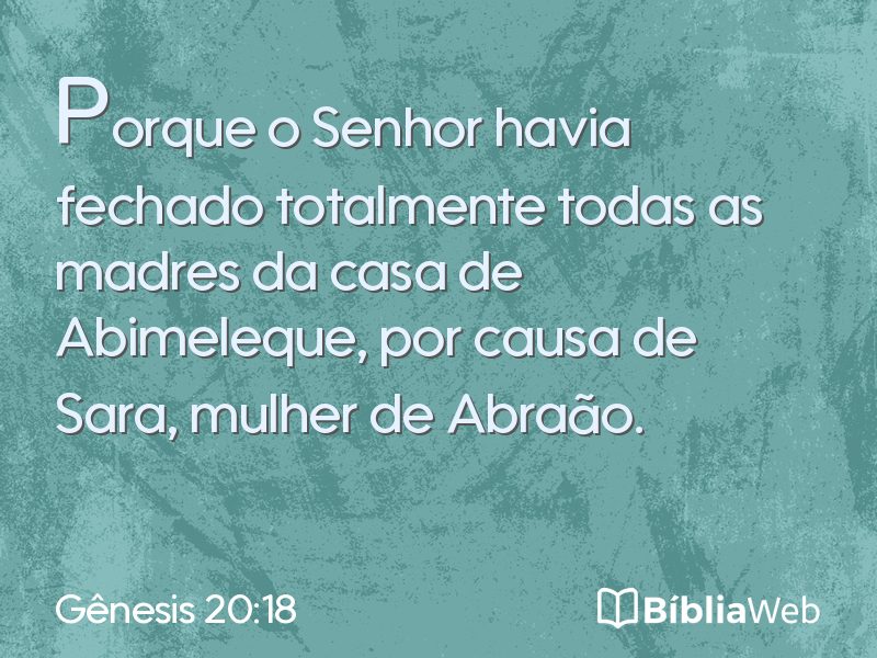 Gênesis 20:18 em imagem para compartilhar