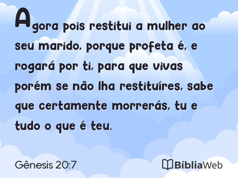 Gênesis 20:7 em imagem para compartilhar