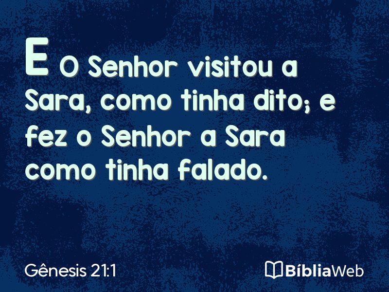 Gênesis 21:1 em imagem para compartilhar