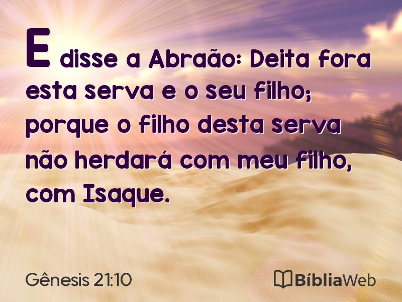Gênesis 21:10 em imagem para compartilhar