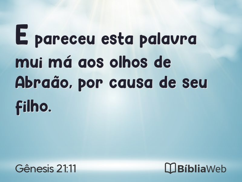 Gênesis 21:11 em imagem para compartilhar