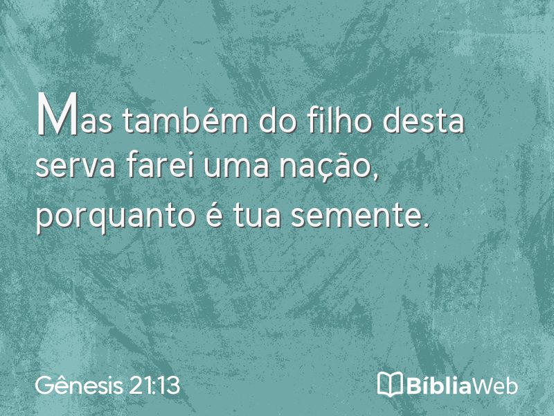Gênesis 21:13 em imagem para compartilhar