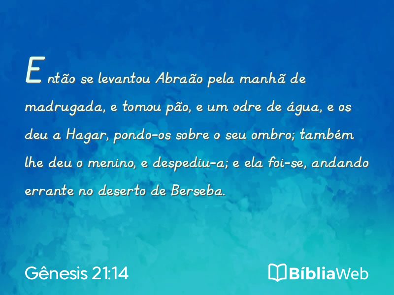 Gênesis 21:14 em imagem para compartilhar