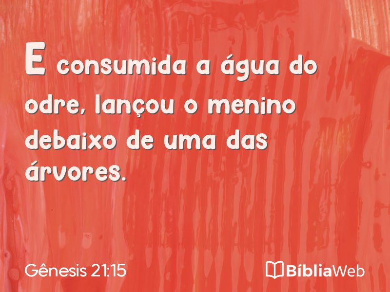 Gênesis 21:15 em imagem para compartilhar