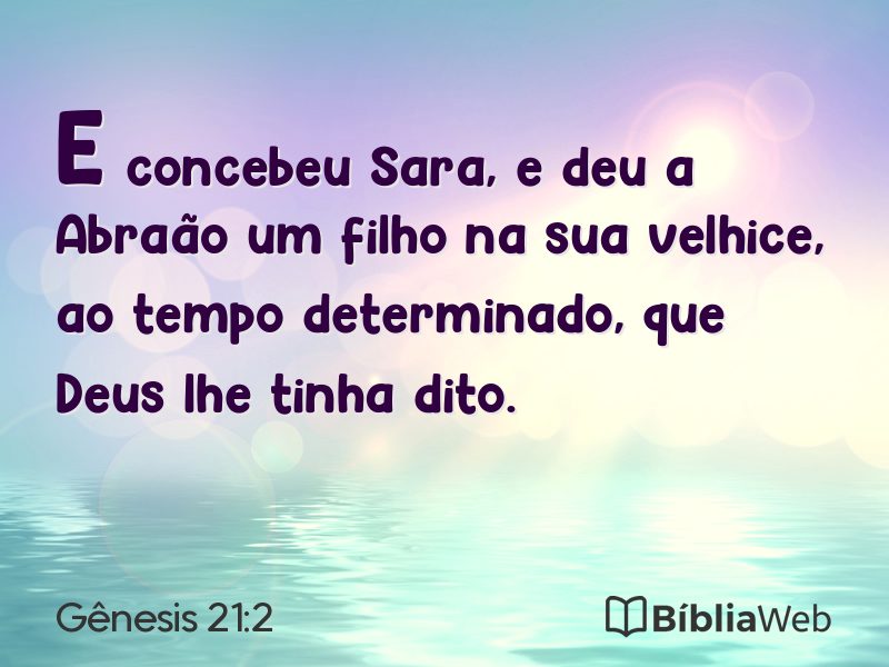 Gênesis 21:2 em imagem para compartilhar