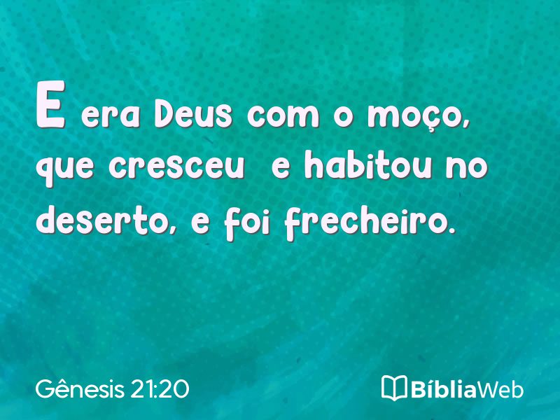 Gênesis 21:20 em imagem para compartilhar