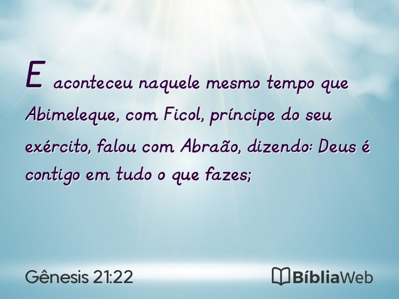 Gênesis 21:22 em imagem para compartilhar