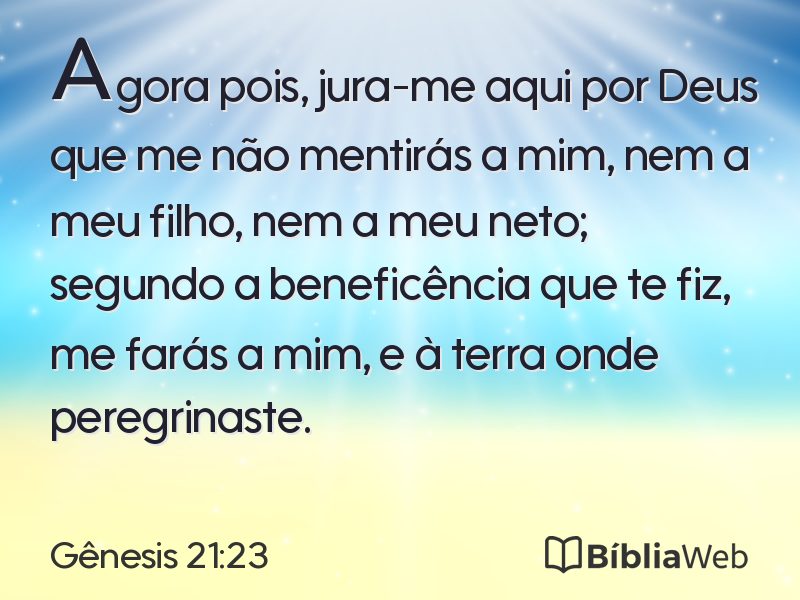 Gênesis 21:23 em imagem para compartilhar