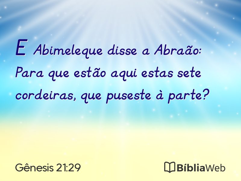 Gênesis 21:29 em imagem para compartilhar