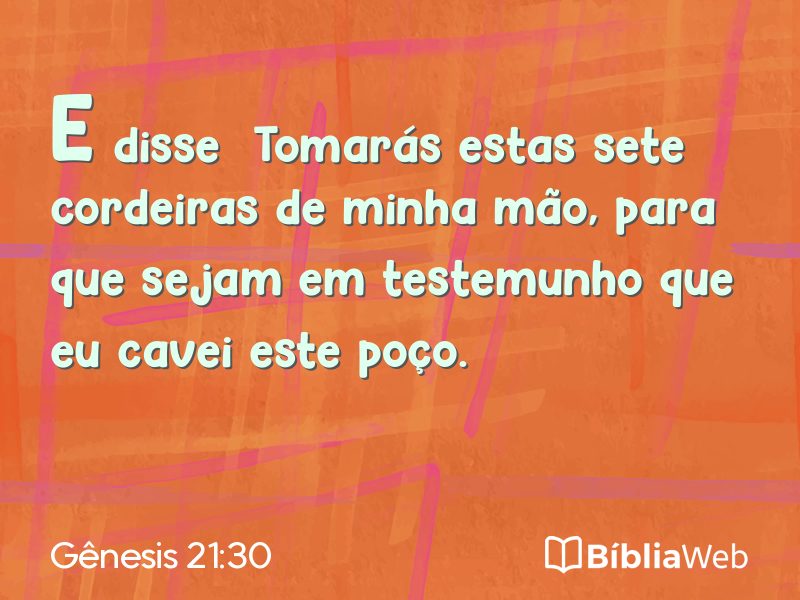 Gênesis 21:30 em imagem para compartilhar