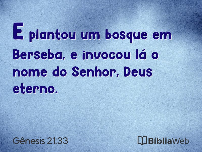 Gênesis 21:33 em imagem para compartilhar