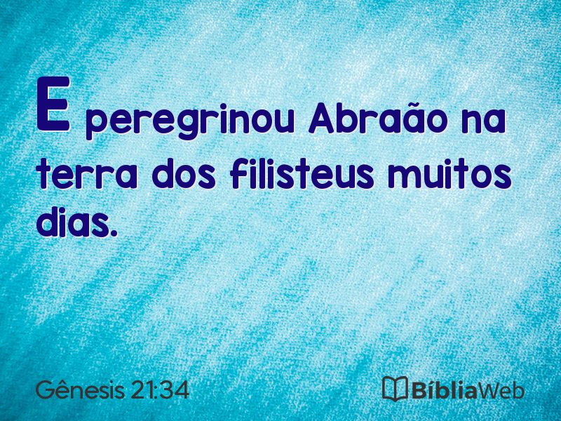 Gênesis 21:34 em imagem para compartilhar