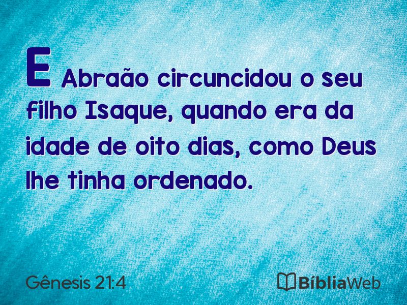 Gênesis 21:4 em imagem para compartilhar