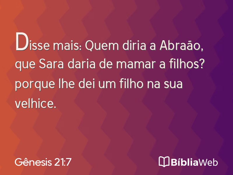 Gênesis 21:7 em imagem para compartilhar