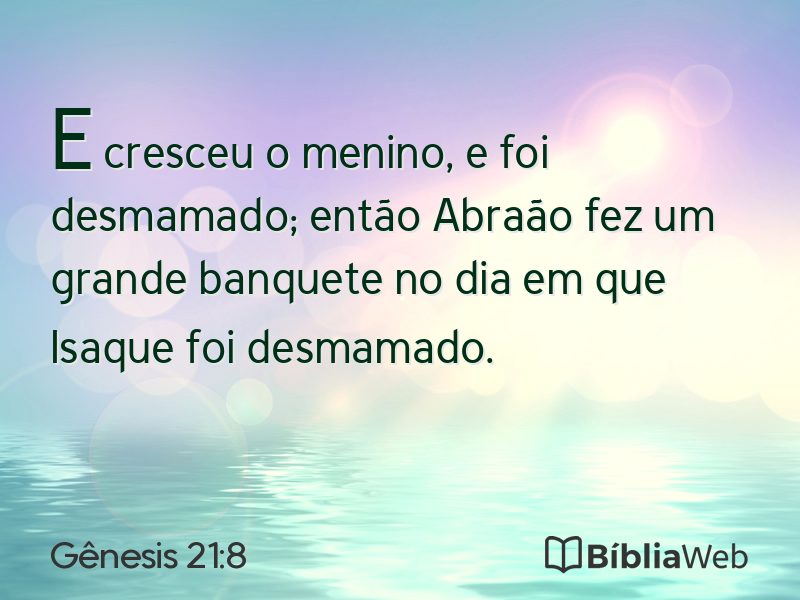 Gênesis 21:8 em imagem para compartilhar