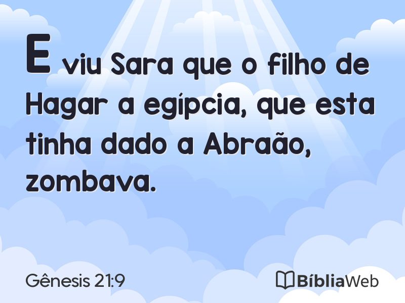 Gênesis 21:9 em imagem para compartilhar