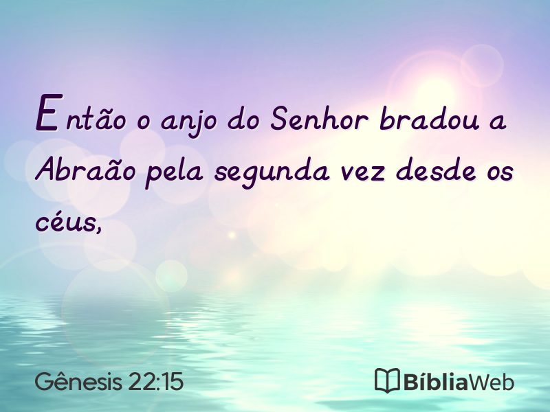 Gênesis 22:15 em imagem para compartilhar