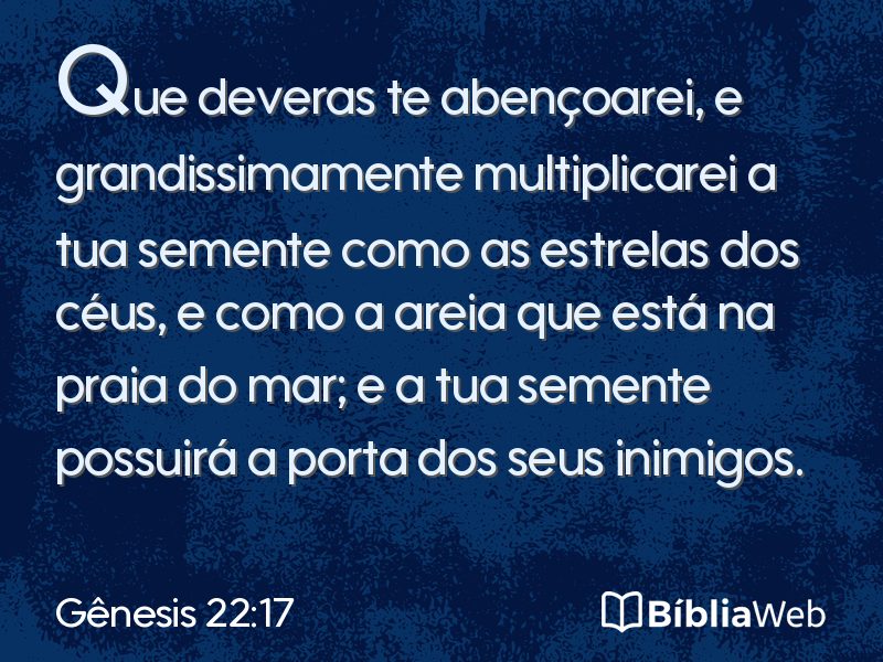 Gênesis 22:17 em imagem para compartilhar