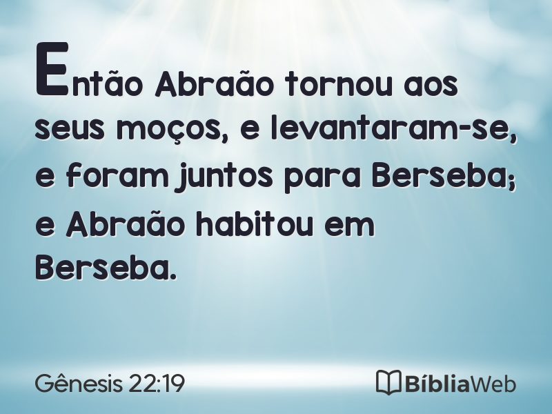 Gênesis 22:19 em imagem para compartilhar