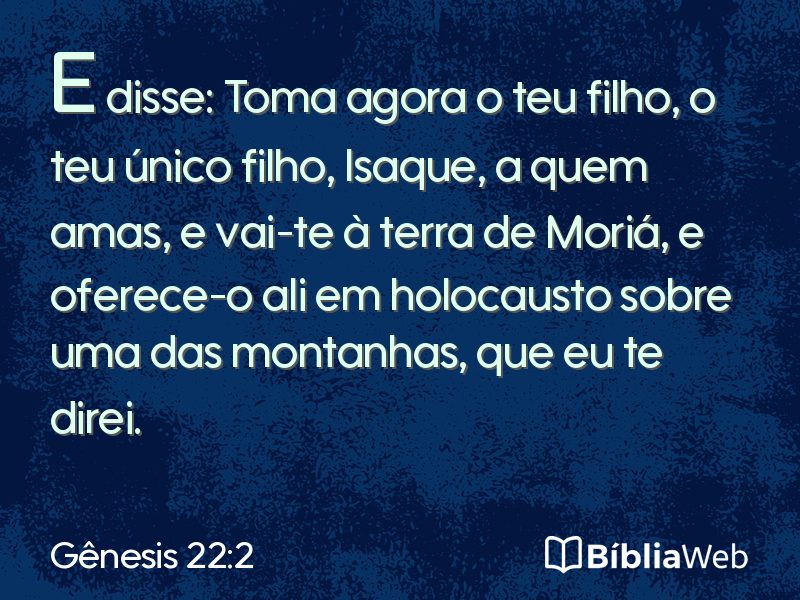 Gênesis 22:2 em imagem para compartilhar