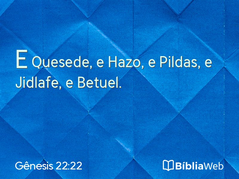 Gênesis 22:22 em imagem para compartilhar