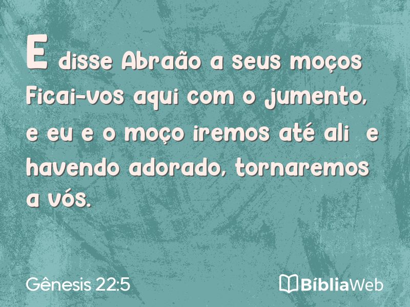 Gênesis 22:5 em imagem para compartilhar