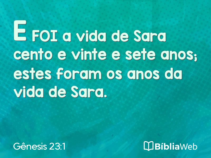 Gênesis 23:1 em imagem para compartilhar