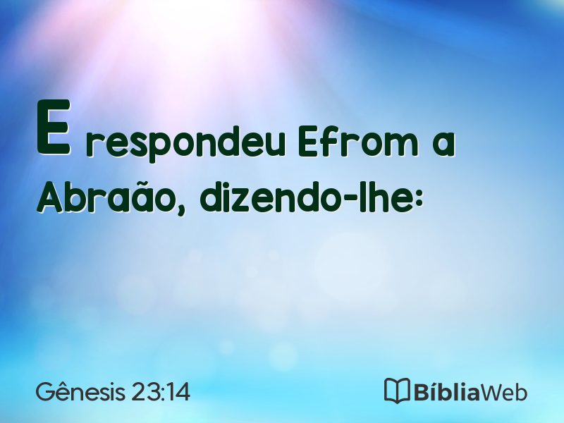 Gênesis 23:14 em imagem para compartilhar