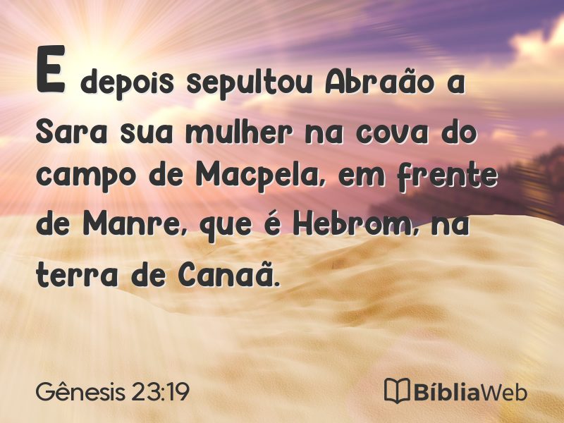 Gênesis 23:19 em imagem para compartilhar