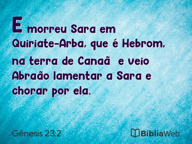 Gênesis 23:2 em imagem para compartilhar