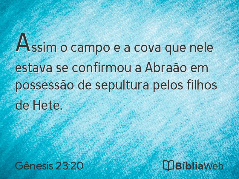 Gênesis 23:20 em imagem para compartilhar