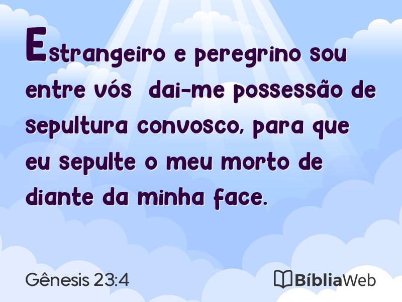 Gênesis 23:4 em imagem para compartilhar