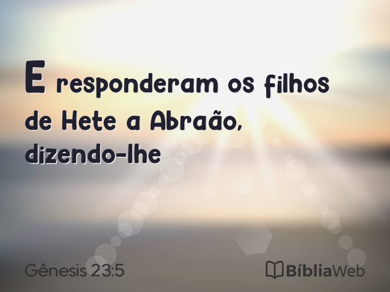 Gênesis 23:5 em imagem para compartilhar