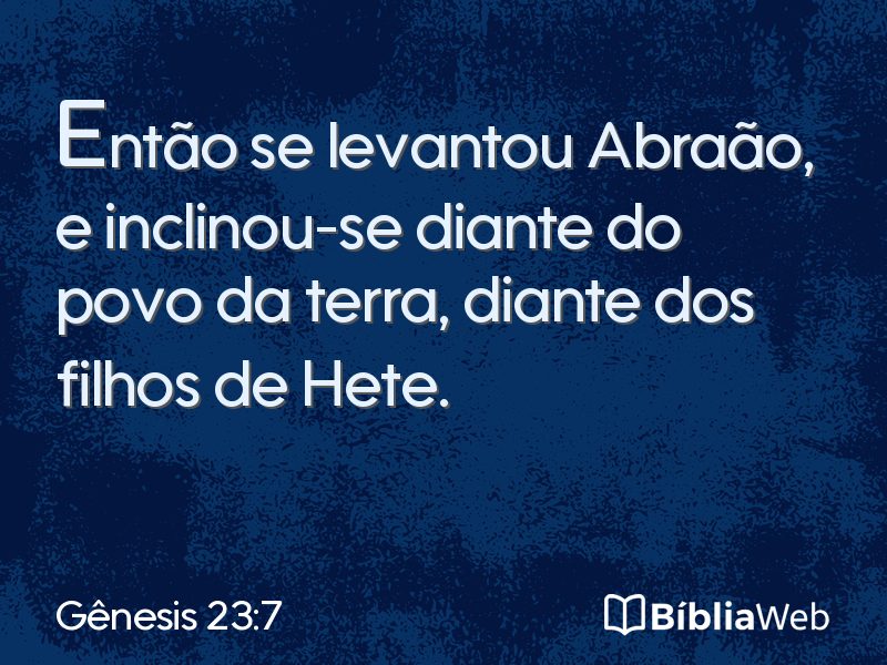 Gênesis 23:7 em imagem para compartilhar