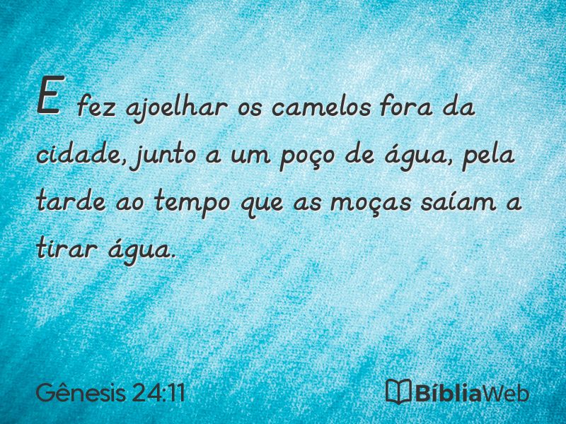 Gênesis 24:11 em imagem para compartilhar
