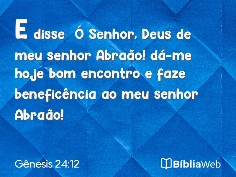Gênesis 24:12 em imagem para compartilhar