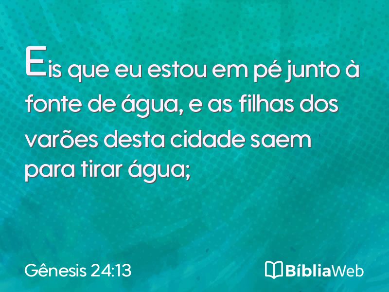 Gênesis 24:13 em imagem para compartilhar