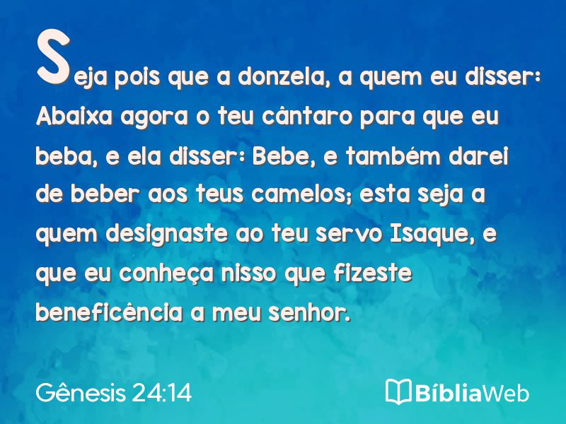 Gênesis 24:14 em imagem para compartilhar