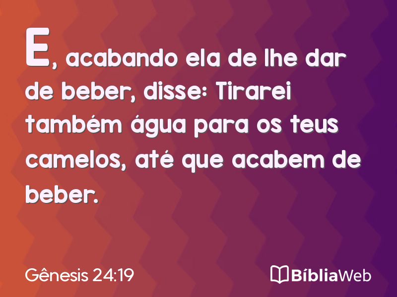 Gênesis 24:19 em imagem para compartilhar