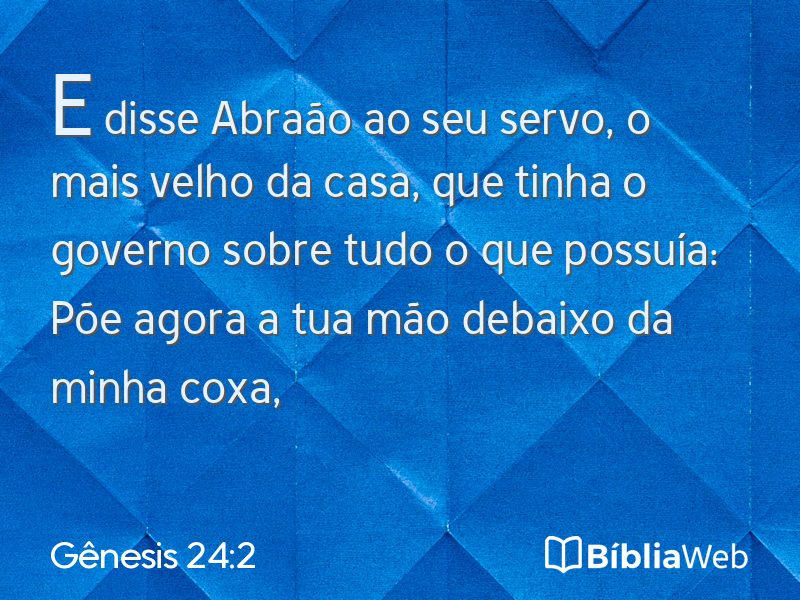 Gênesis 24:2 em imagem para compartilhar