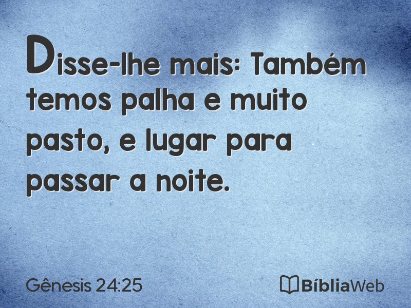 Gênesis 24:25 em imagem para compartilhar