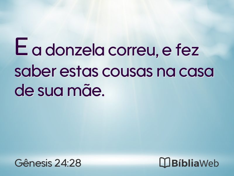 Gênesis 24:28 em imagem para compartilhar