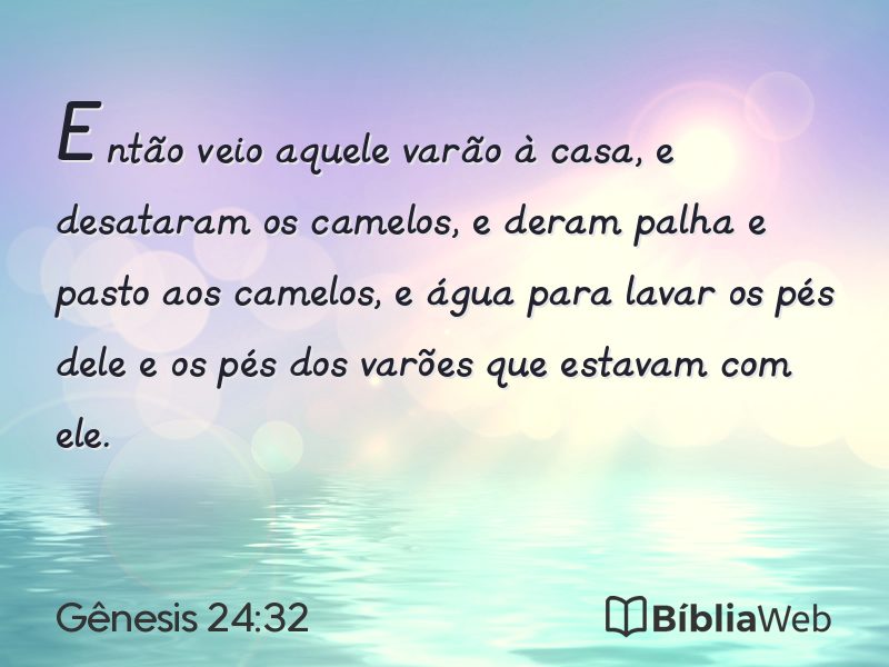 Gênesis 24:32 em imagem para compartilhar