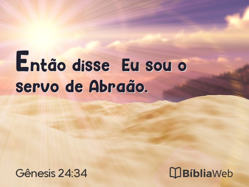 Gênesis 24:34 em imagem para compartilhar