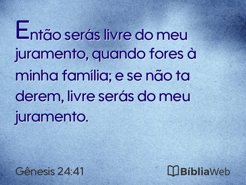 Gênesis 24:41 em imagem para compartilhar