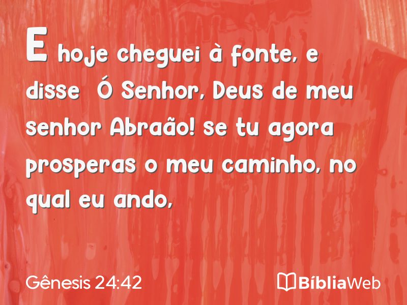 Gênesis 24:42 em imagem para compartilhar