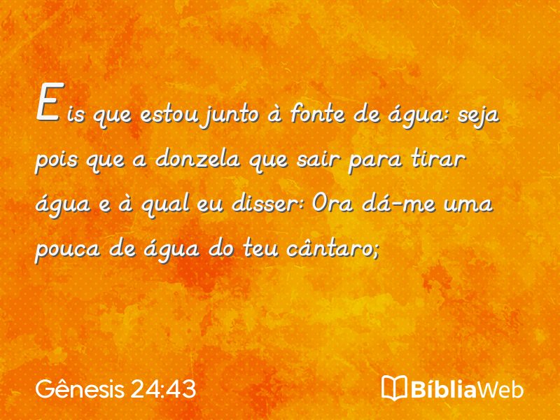 Gênesis 24:43 em imagem para compartilhar