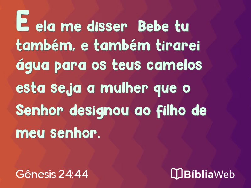 Gênesis 24:44 em imagem para compartilhar