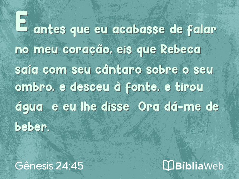 Gênesis 24:45 em imagem para compartilhar